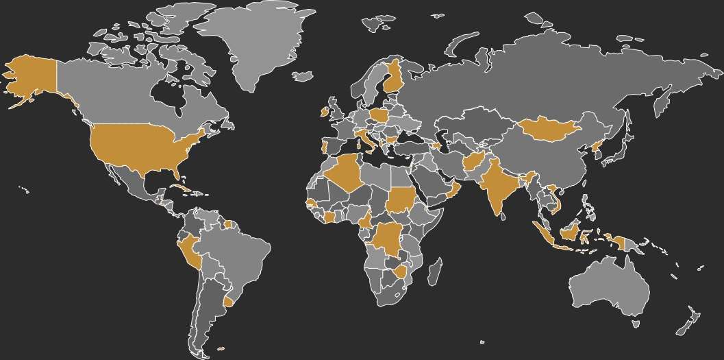 Global map with JTA Motors target regions